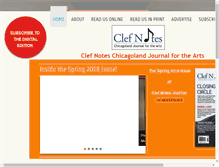 Tablet Screenshot of clefnotesjournal.com